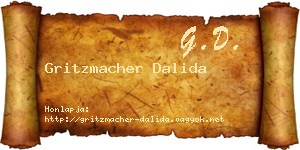 Gritzmacher Dalida névjegykártya